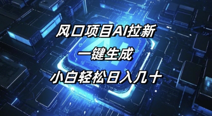 风口项目AI拉新，一键生成，小白轻松日入几十-迅核云博客