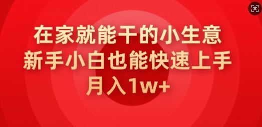 在家就能干的小生意，新手小白也能快速上手，月入1w-迅核云博客