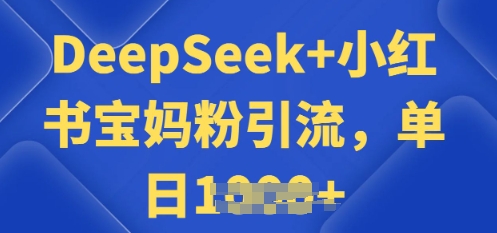 用 DeepSeek + 小红书做搬运工，每天 2 小时，引流宝妈粉月变现过W-迅核云博客